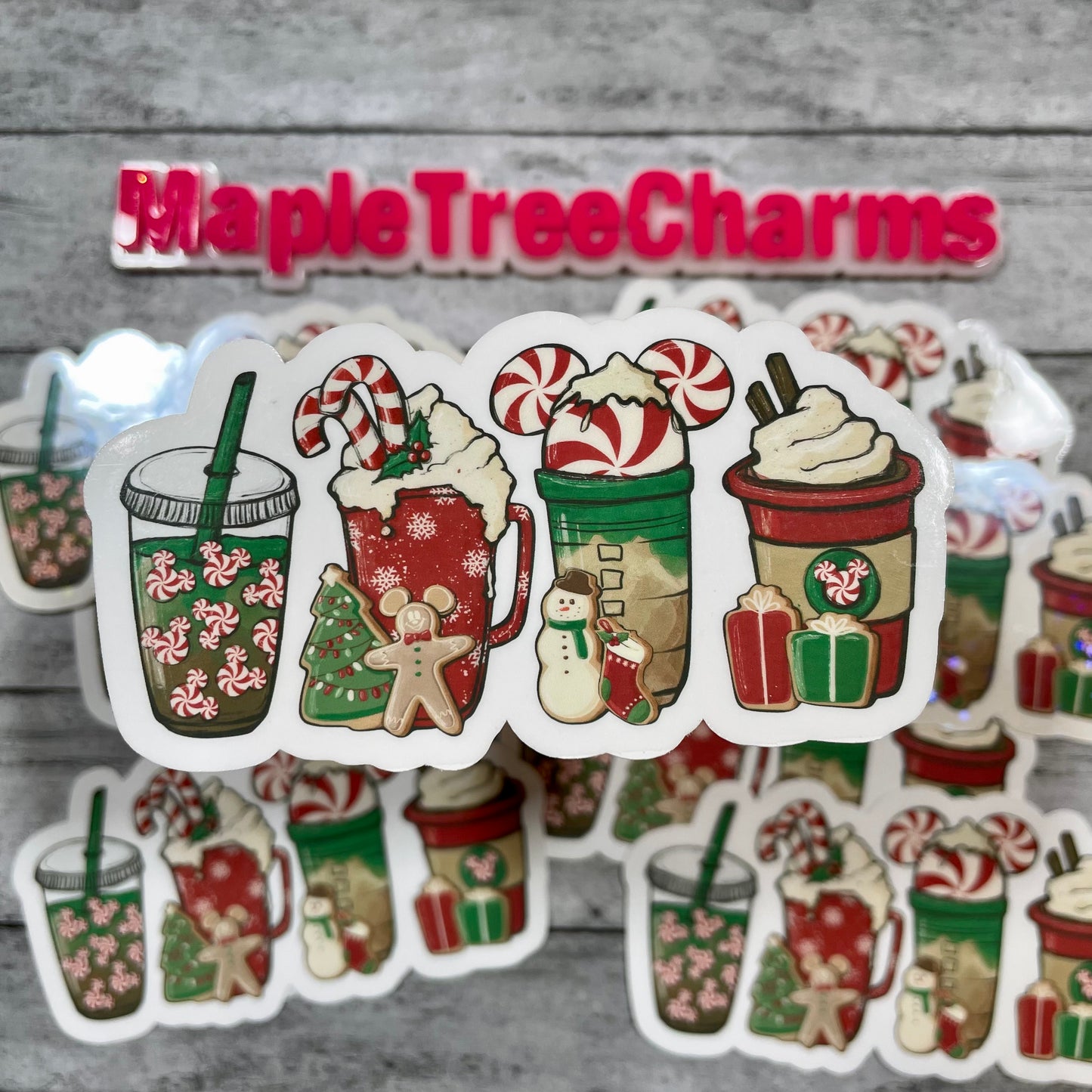 Christmouse Latte Sticker