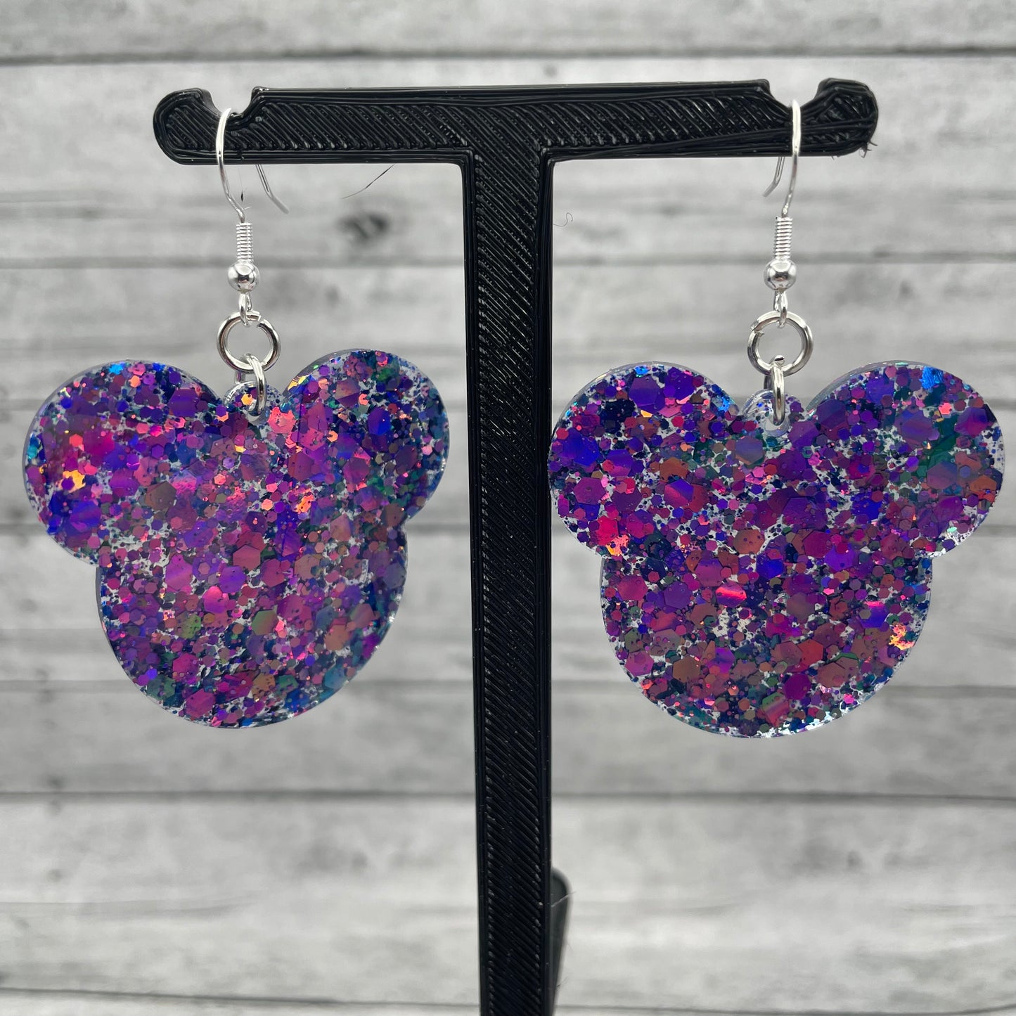 Holographic Mouse Earrings