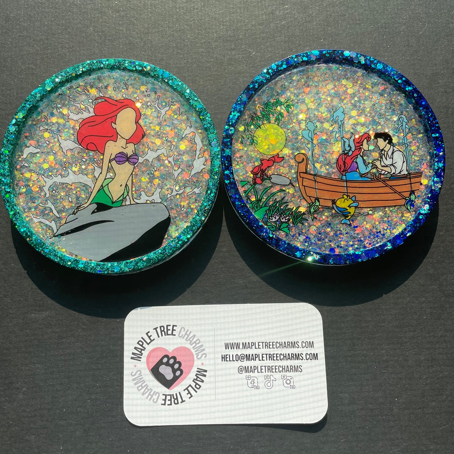 Kiss the Girl Circle Coasters