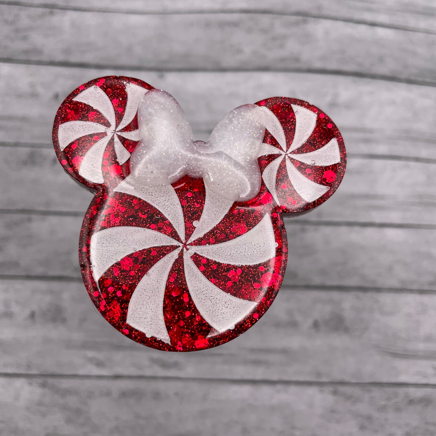 Peppermint Mouse Keychain | Phone Grip | Badge Reel