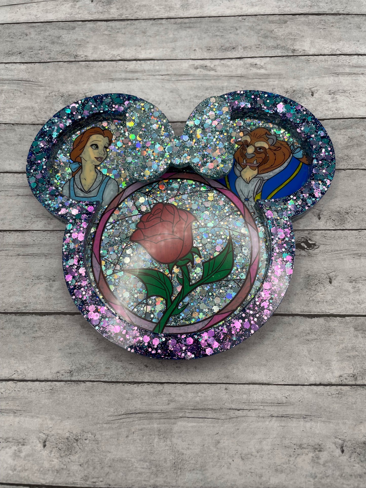 Stained Glass Beauty Mouse Coasters/Trinket Tray