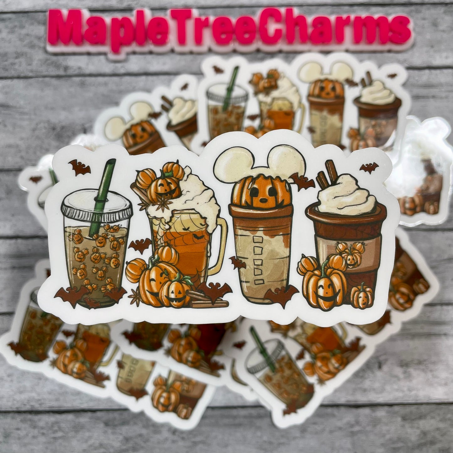 Mouse Fall Latte Sticker