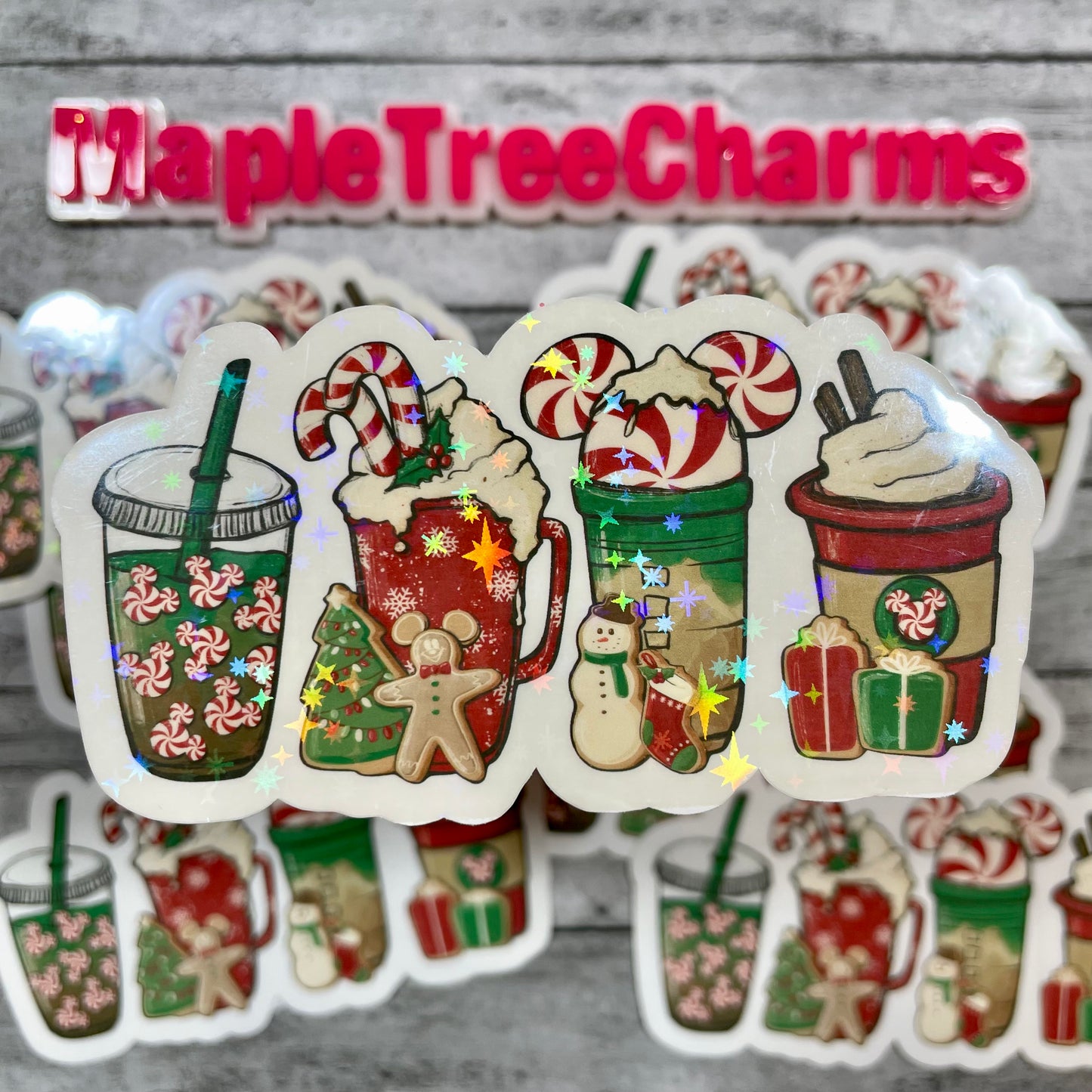 Christmouse Latte Sticker