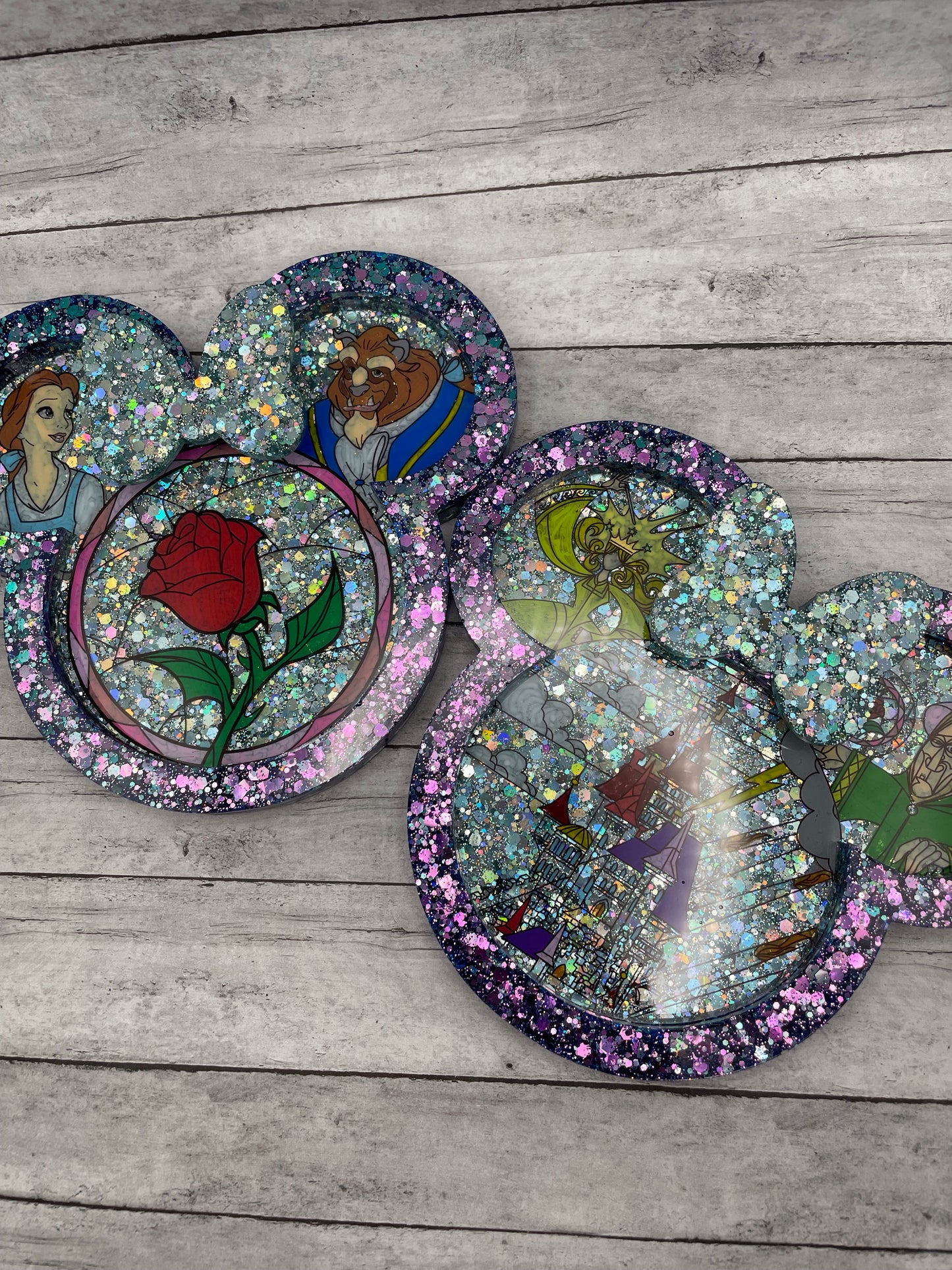 Stained Glass Beauty Mouse Coasters/Trinket Tray