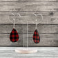 Red Buffalo Plaid Drop Earrings