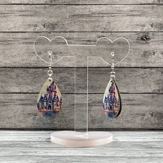 Watercolor Castle Drop Earrings