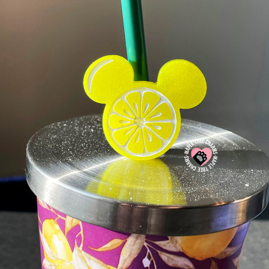 Lemon Mouse Straw Topper