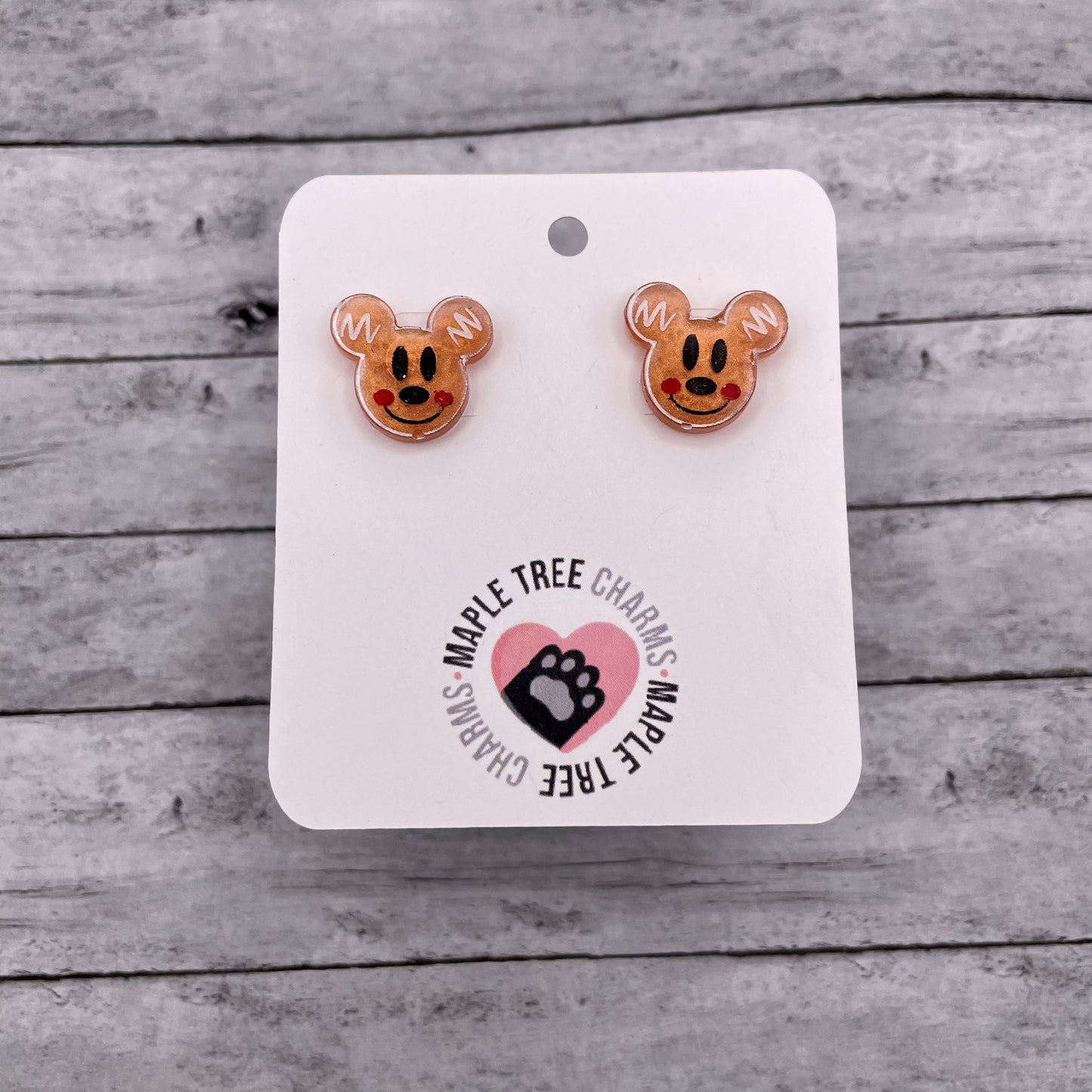 Gingerbread Mouse Earrings