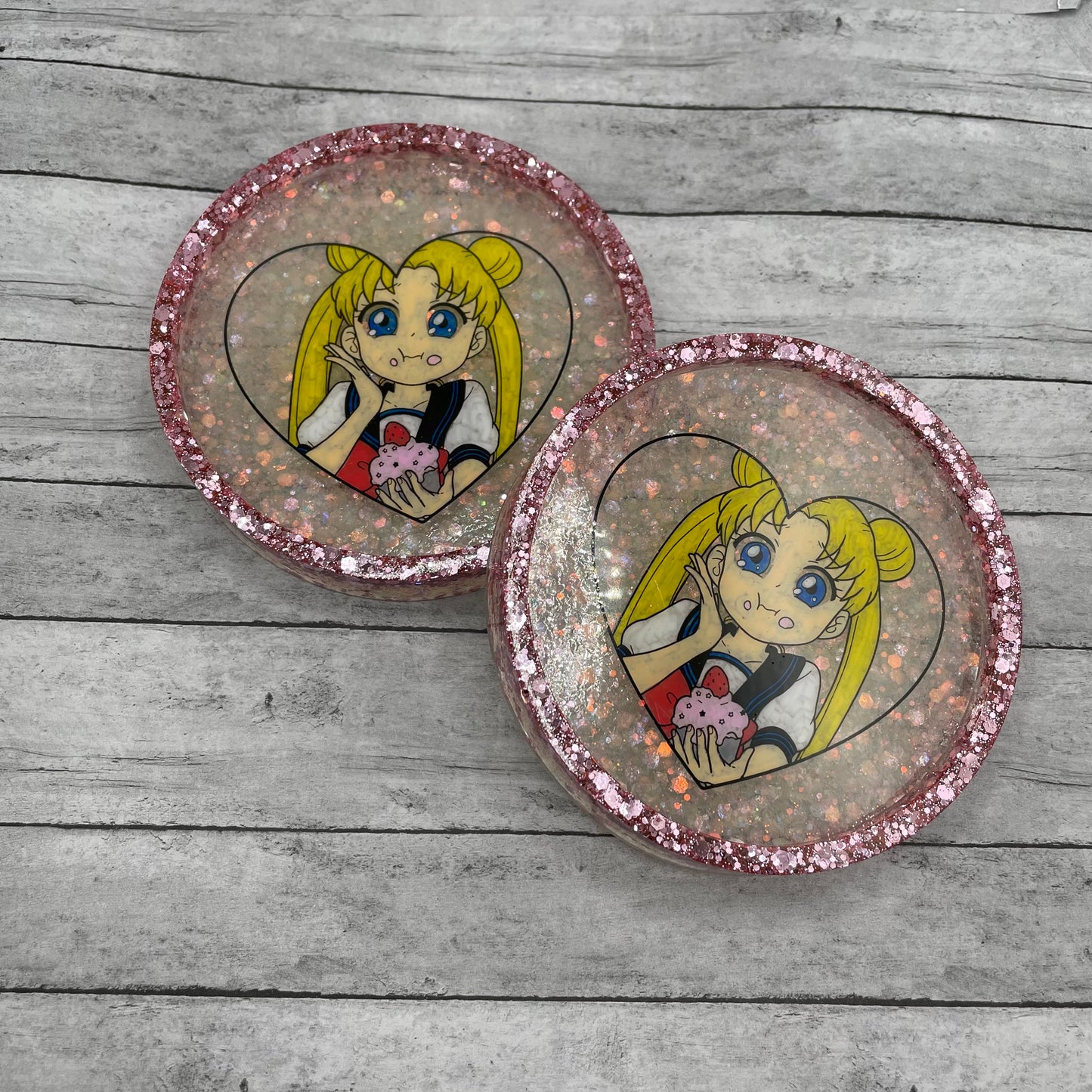 Cupcake Usagi Circle Coasters