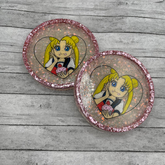 Cupcake Usagi Circle Coasters