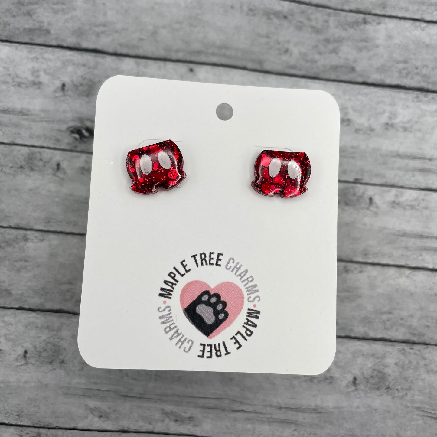 Mouse Shorts Stud Earrings