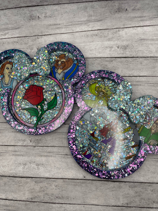 Stained Glass Beauty Mouse Coasters/Trinket Tray